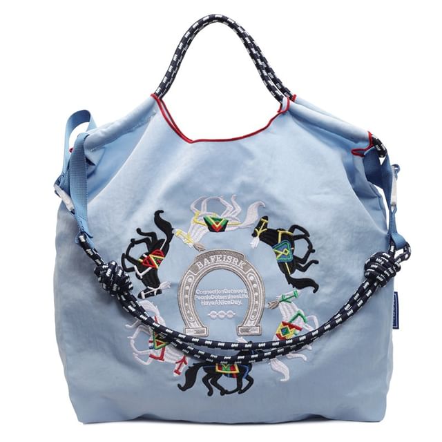 Embroidered Horse Crossbody Bag