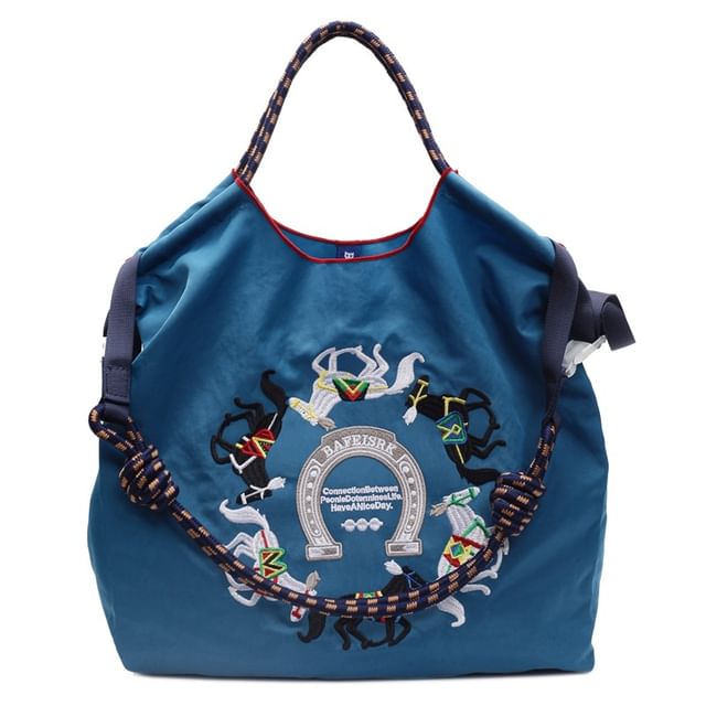 Embroidered Horse Crossbody Bag