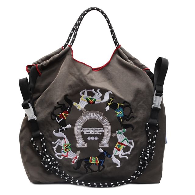 Embroidered Horse Crossbody Bag