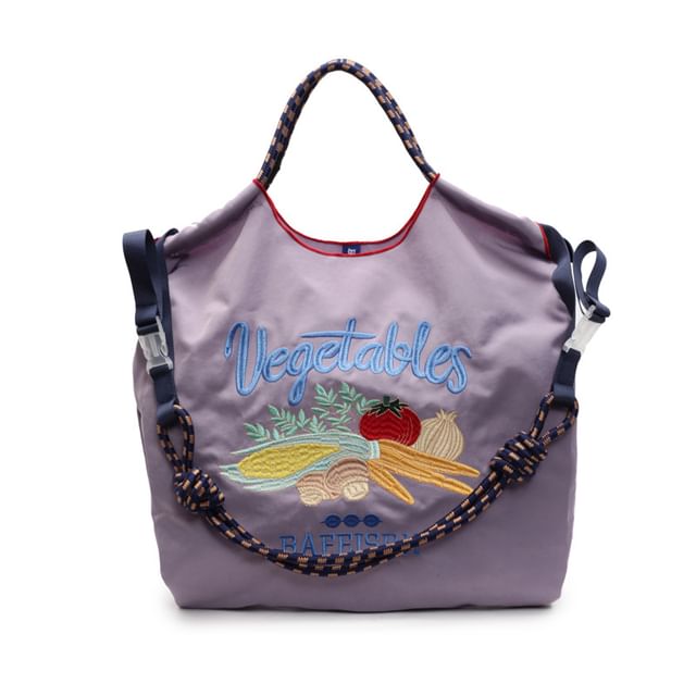 Bag Tote Embroidered Vegetable