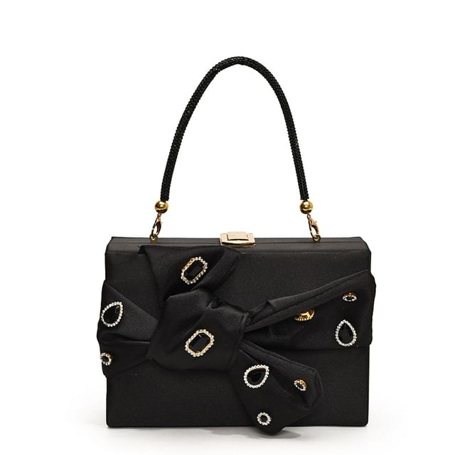 Rhinestone Bag Bow Crossbody Box