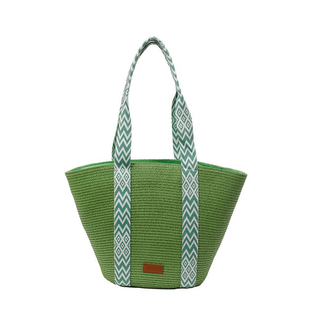 Bag Pattern Tote Woven Strap