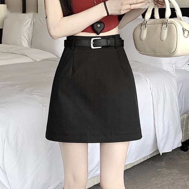 Elevated Mini Flared Skirt with Clean Design