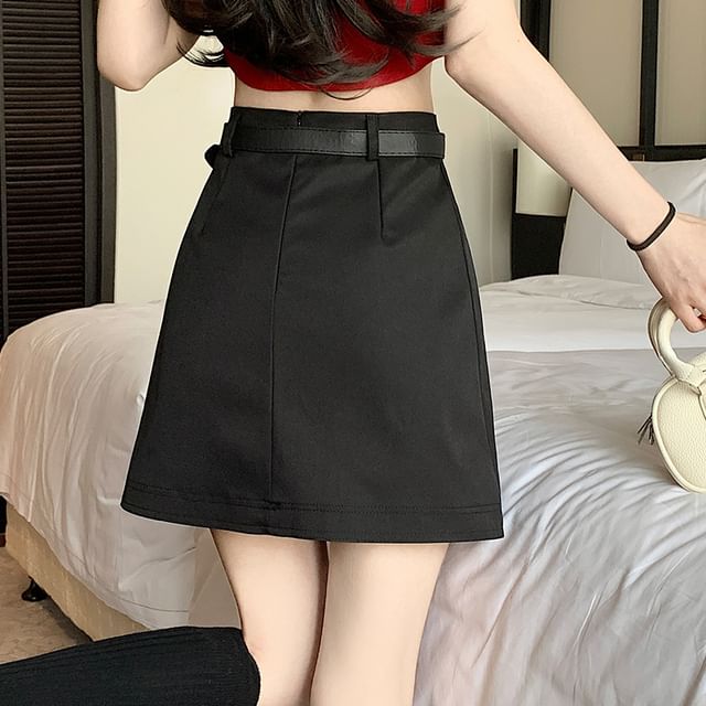 Elevated Mini Flared Skirt with Clean Design