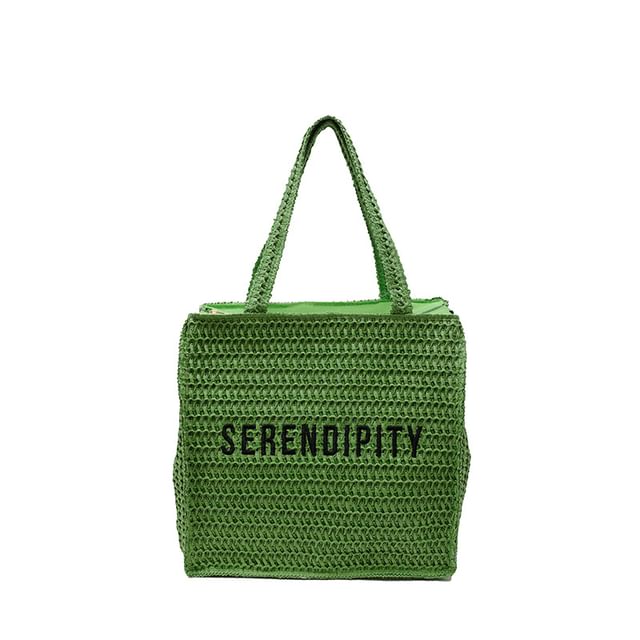 Bag Tote Woven Lettering