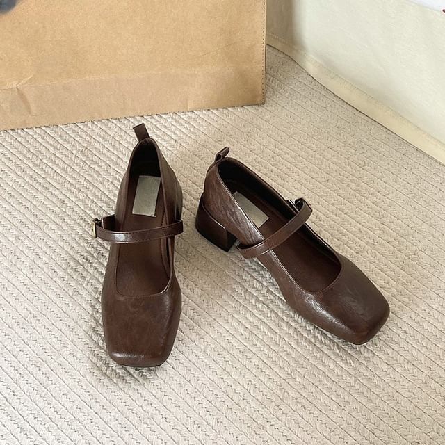 Shoes Heel Jane Mary Chunky