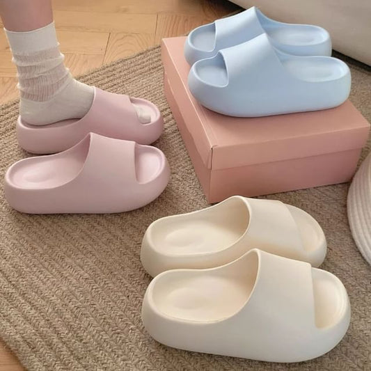 Platform Plain Slide Sandals