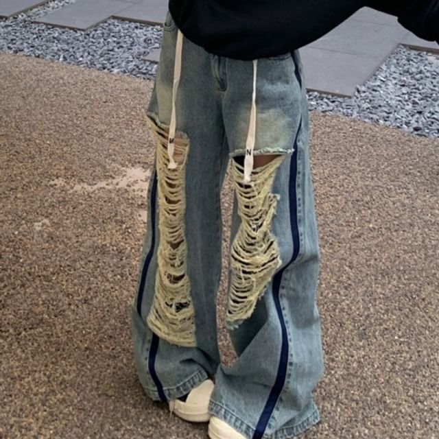 Drawstring Pullover Contrast Waist Off-Shoulder / Trim Plain