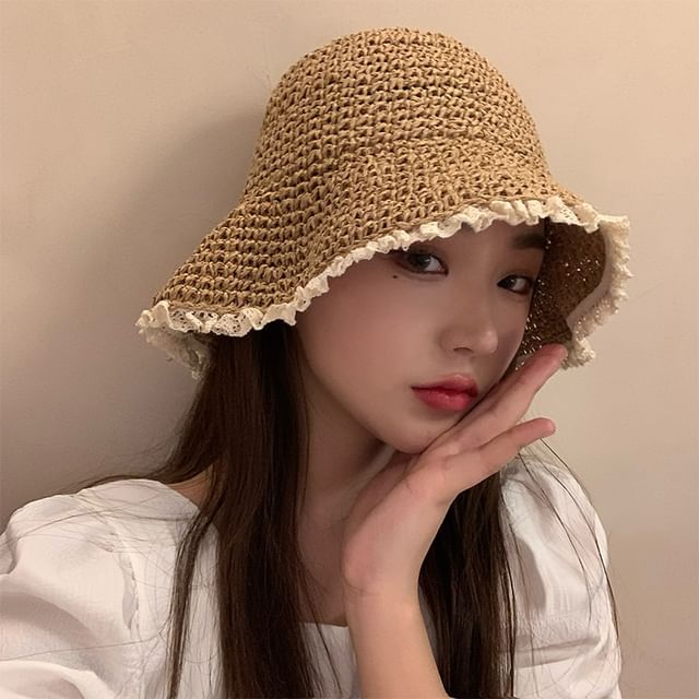 Straw Sun Lace Hat Trim