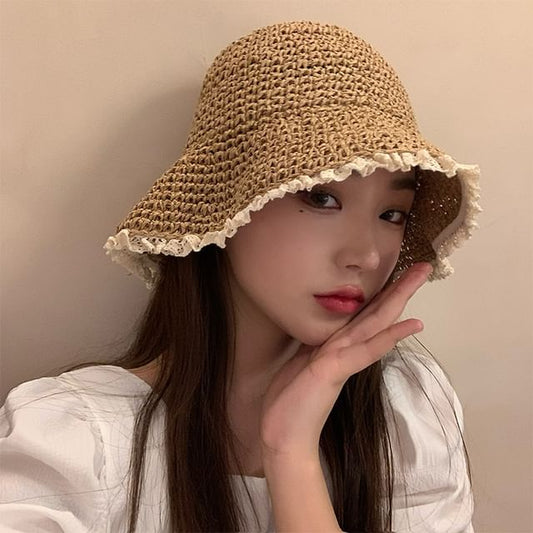 Straw Sun Lace Hat Trim