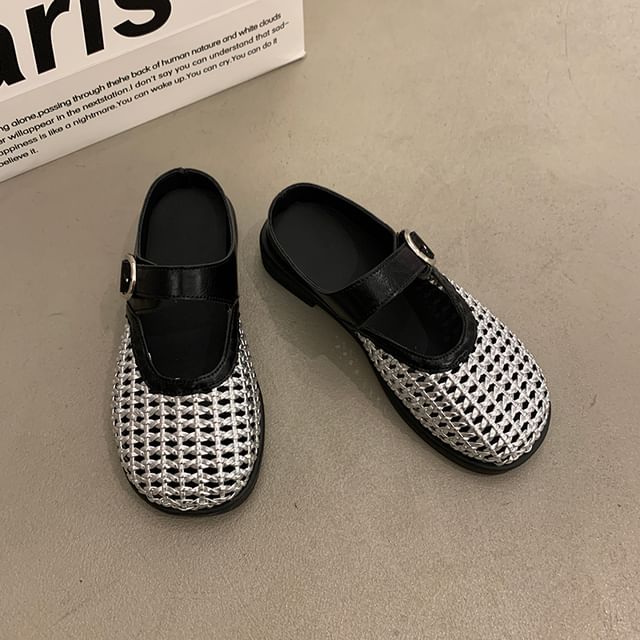 Buckled Panel Mules