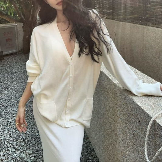 Skirt Mid A-Line V-Neck / Plain Maxi Long-Sleeve Blouse Waist