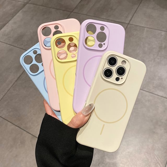 Plain (Compatible MagSafe) Magnetic with Case Phone