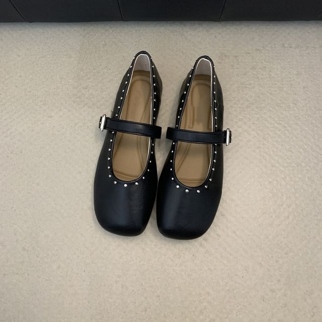 Mary Shoes Studded Jane Plain