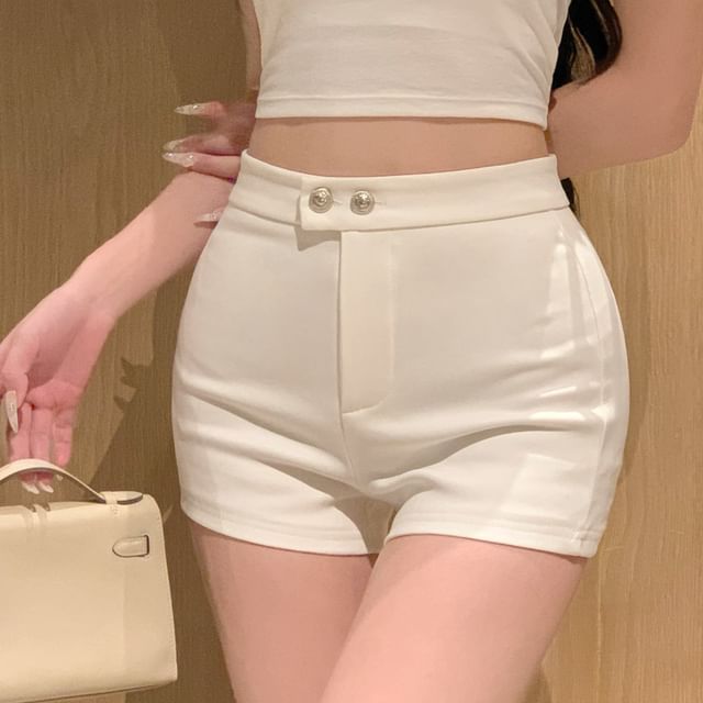 Hot Waist Plain Pants High