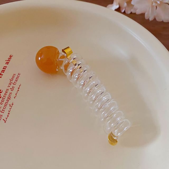 Floral Tie Designs) Coil Bead Hair / Ribbon (Various