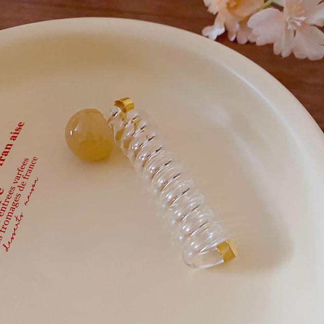 Floral Tie Designs) Coil Bead Hair / Ribbon (Various