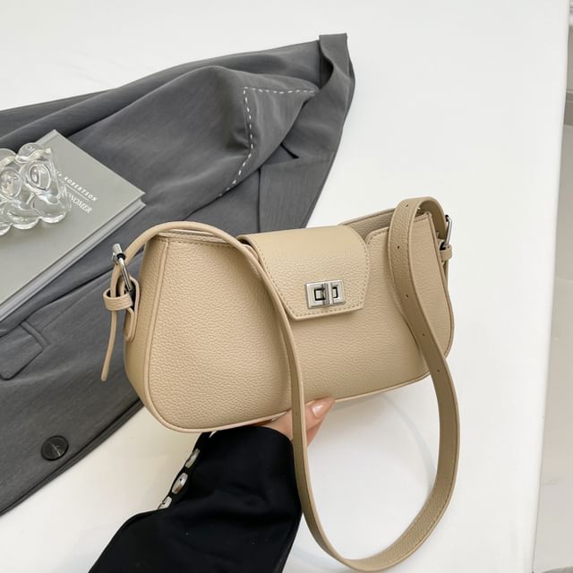 Faux Leather Crossbody Bag Flap