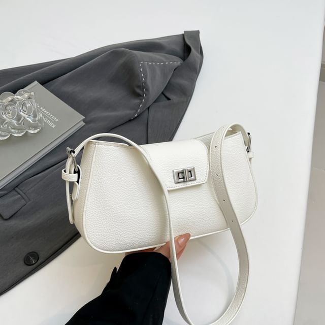 Faux Leather Crossbody Bag Flap