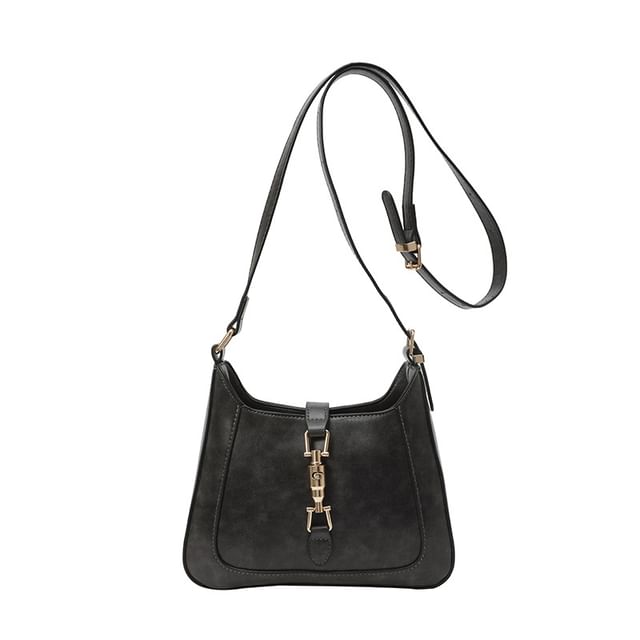Bag Crossbody Leather Faux Buckled