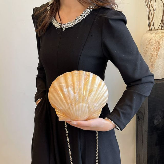 Strap Evening Bag Chain Shell