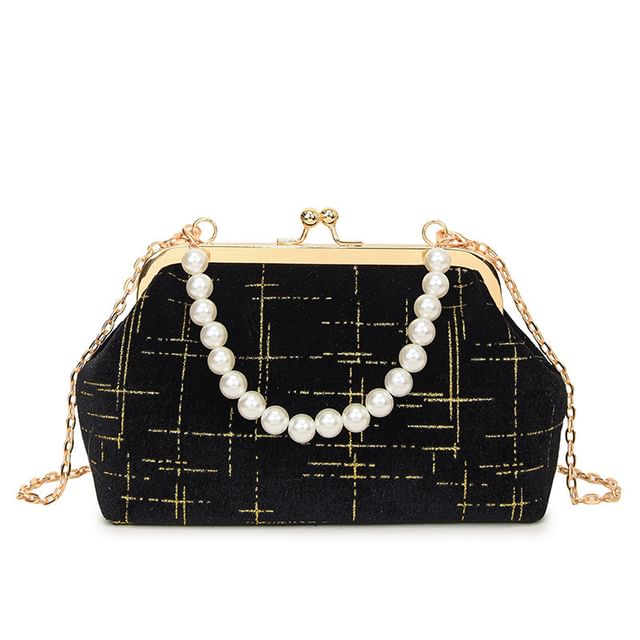 Lock Bag Kiss Crossbody Velvet Strap Chain