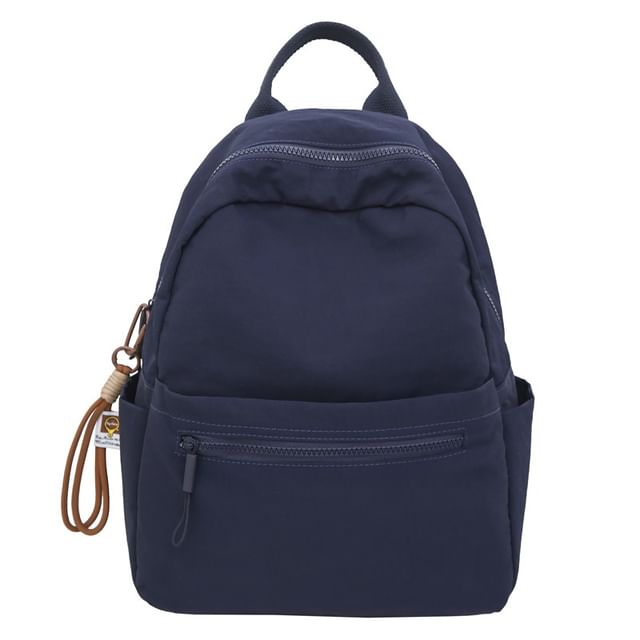 Backpack Bag Plain Set: Laptop Charm + Nylon