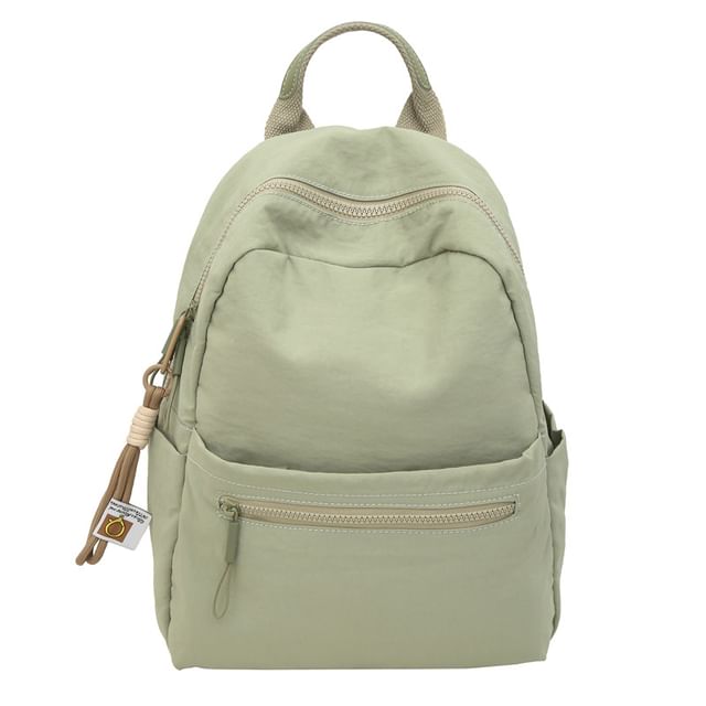 Backpack Bag Plain Set: Laptop Charm + Nylon