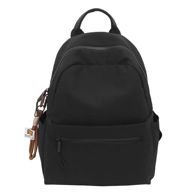 Backpack Bag Plain Set: Laptop Charm + Nylon