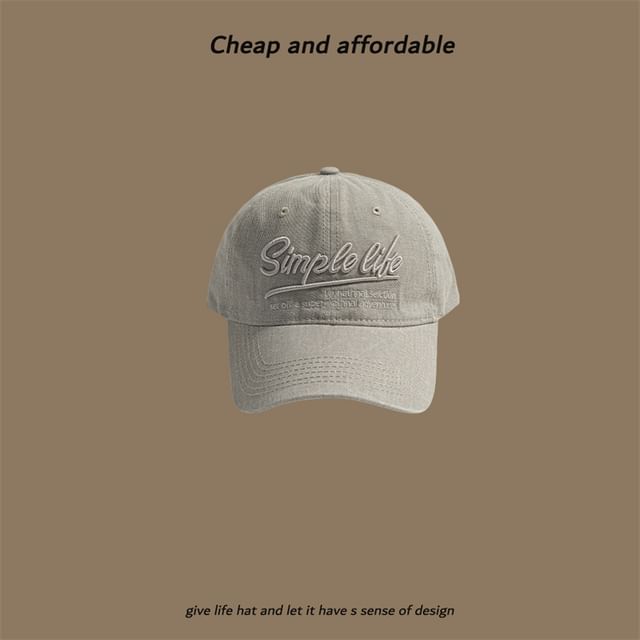 Washed Cap Letter Embroidered
