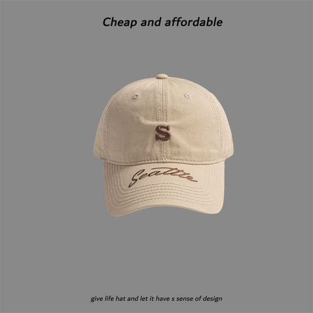 Letter Embroidered Cap