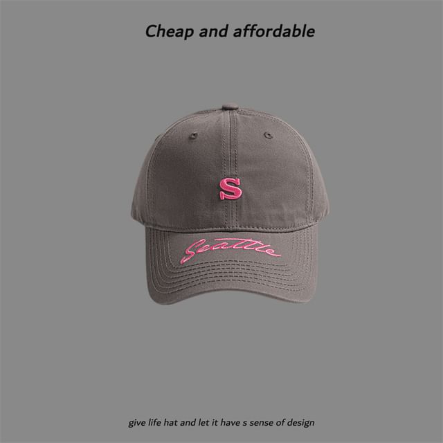 Letter Embroidered Cap