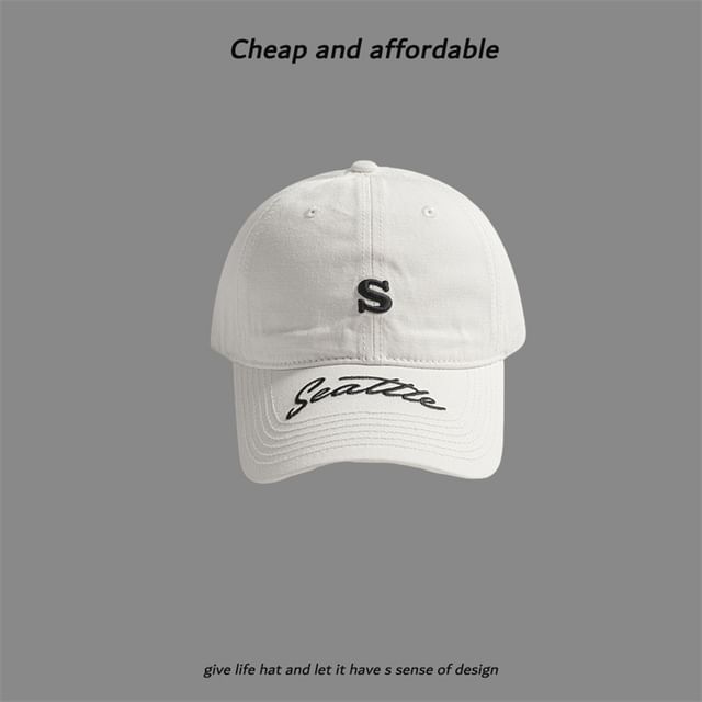 Letter Embroidered Cap