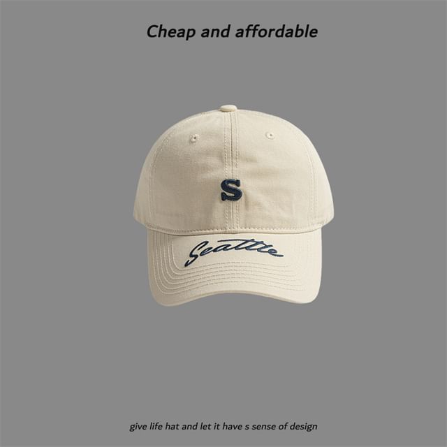 Letter Embroidered Cap