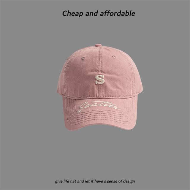 Letter Embroidered Cap