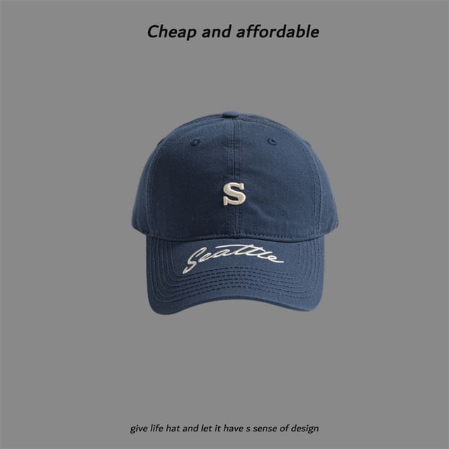 Letter Embroidered Cap