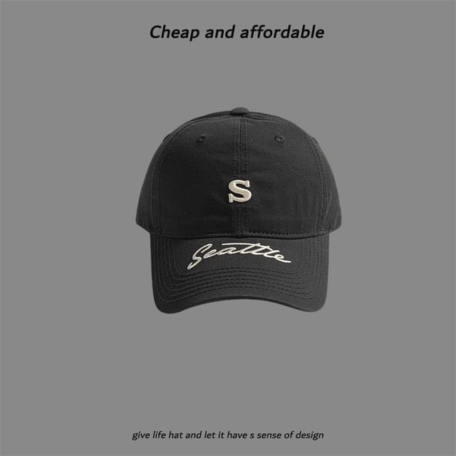 Letter Embroidered Cap