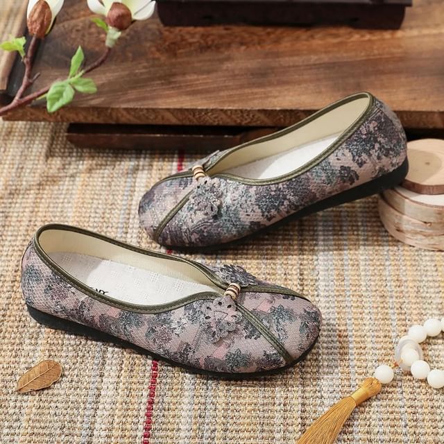 Print Panel Flats Floral