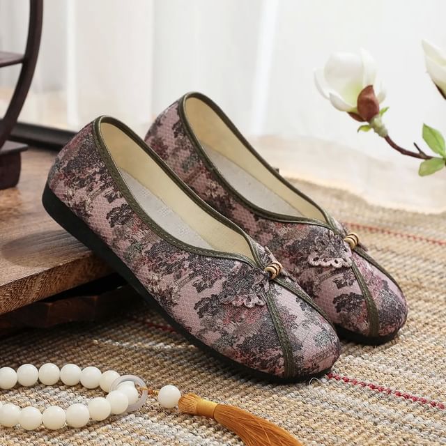 Print Panel Flats Floral