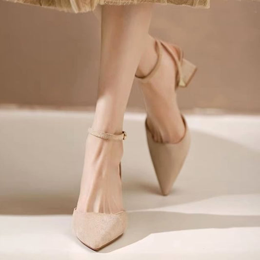 Pointed Toe Stiletto Heel Slingback Sandals