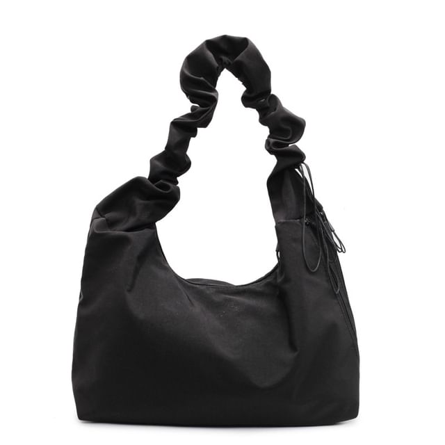 Ruched Plain Tote Bag