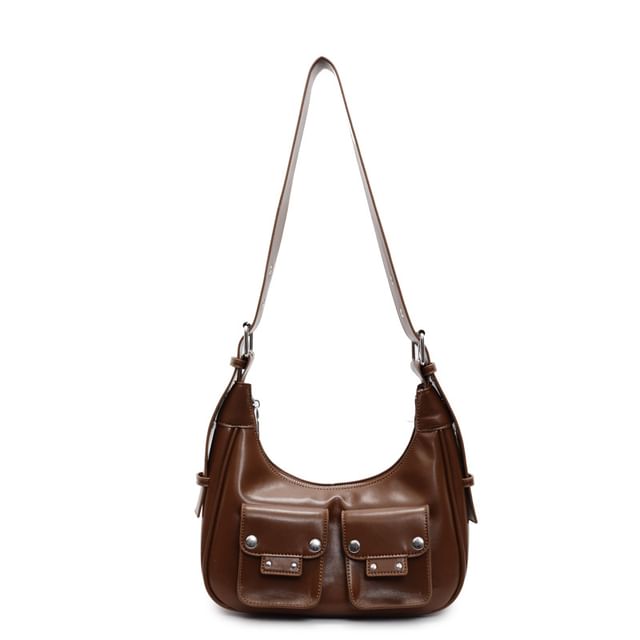 Faux Multi-Pocket Leather Bag Shoulder