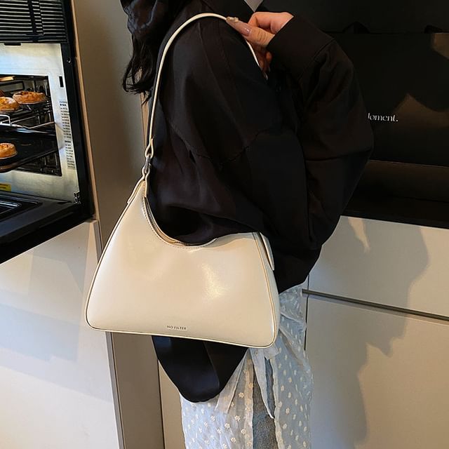 Leather Lettering Bag Tote Faux