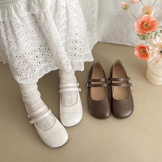 Jane Shoes Strap Mary Double