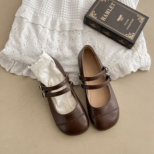 Jane Shoes Strap Mary Double