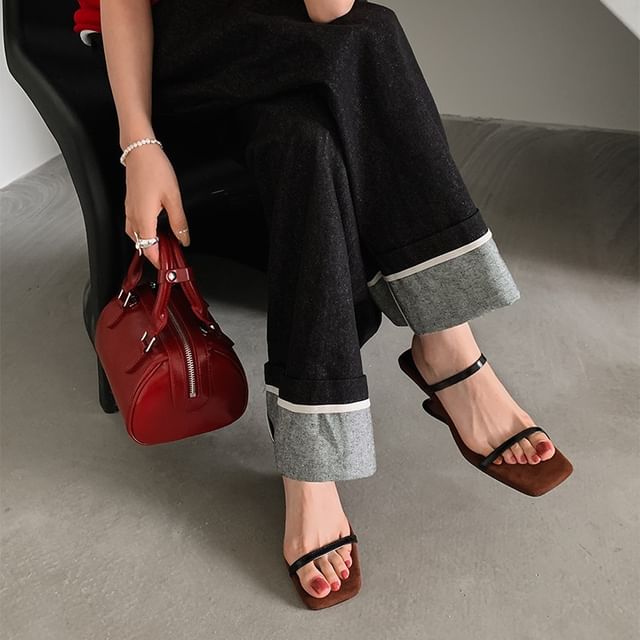 Wedge Heel Slide Sandals