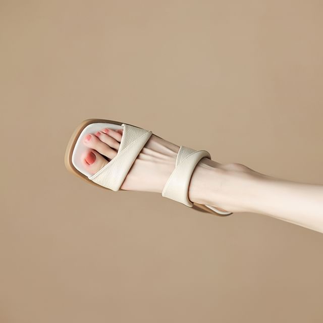 Sandals Slide Chunky Heel