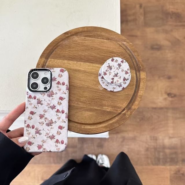 with Case (Compatible MagSafe) Phone Magnetic Floral