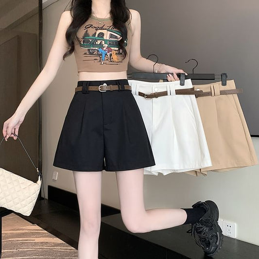 Dress High Plain Shorts Waist