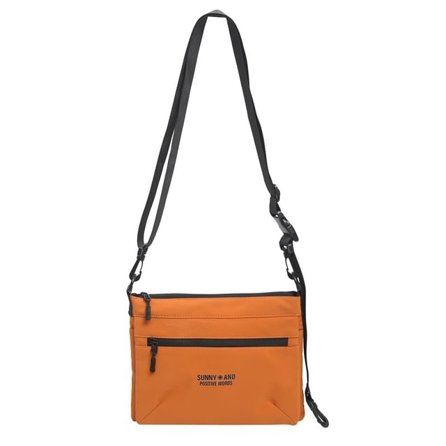 Bag Print Lettering Nylon Crossbody